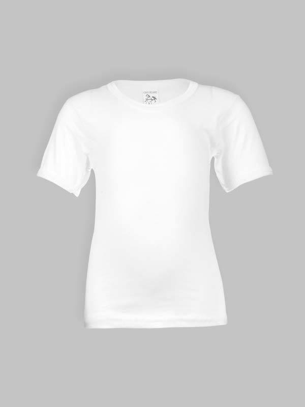 Tricot_de_peau_crin_blanc_demi_manches_pour_enfant C'est un t-shirt ou tricot de peau sous vetement pour enfant garcon
