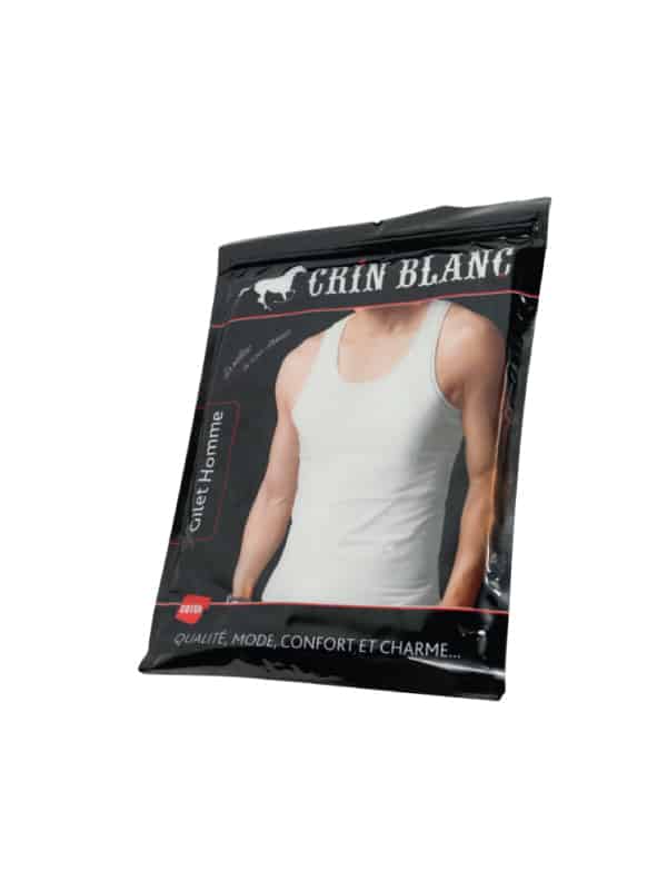 Gilet tricot de peau, peigné, 100% Coton algérie